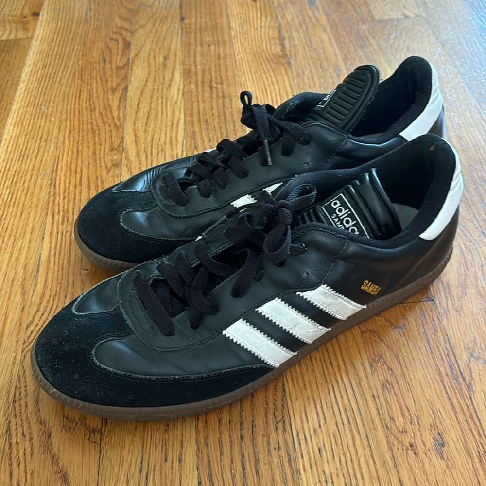 Men’s black adidas sambas